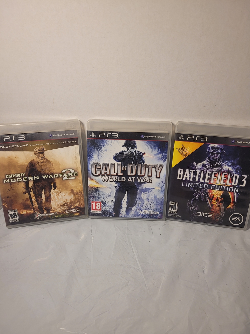 PS3 Lot Of 3 Games 2 Call Of Duty 1 Battlefield 3 (Z)